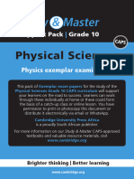 GR10 Physical Sciences Examplar Examination