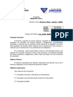 Programa Curso Derecho Civil I