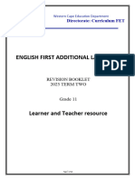 English FAL Grade 11 Revision Term 2 - 2023