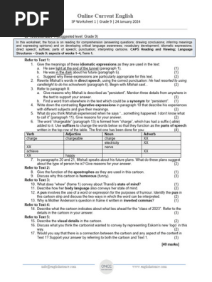 Once 2024 Jan 24 SP Worksheet 1 (Gr 9) Exams