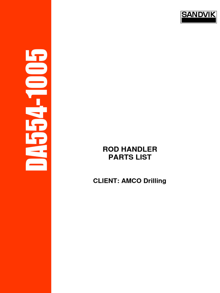 Da554-1005 Pilot Operated Rod Handler | PDF | Screw | Valve