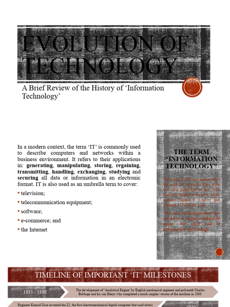 Evolution of Technology | PDF | Computing | Information And ...