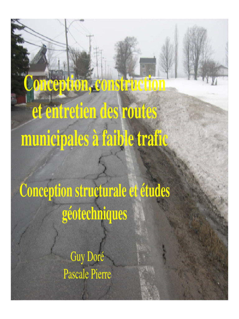 Conception de routes municipales adaptées | PDF | Génie géotechnique ...