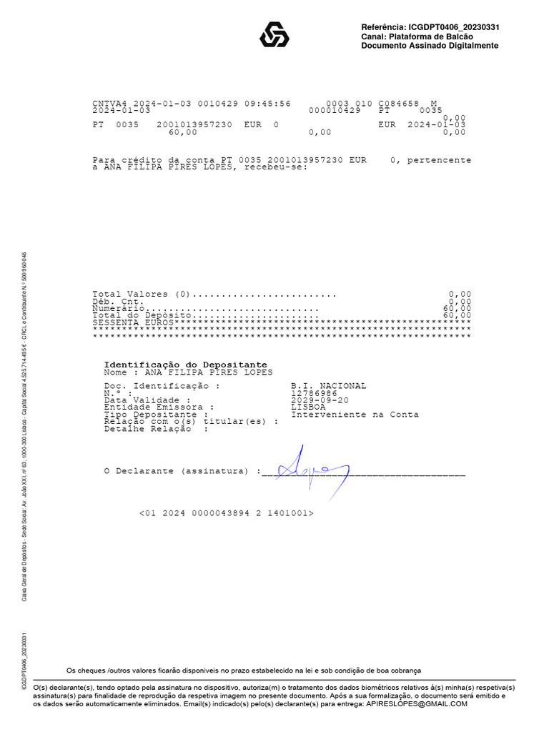 Comprovativo | PDF