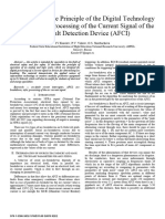 Description of The Principle of The Digital Technology of The Built-In Processing of The Current Signal of The Arc-Fault Detection Device (AFCI)