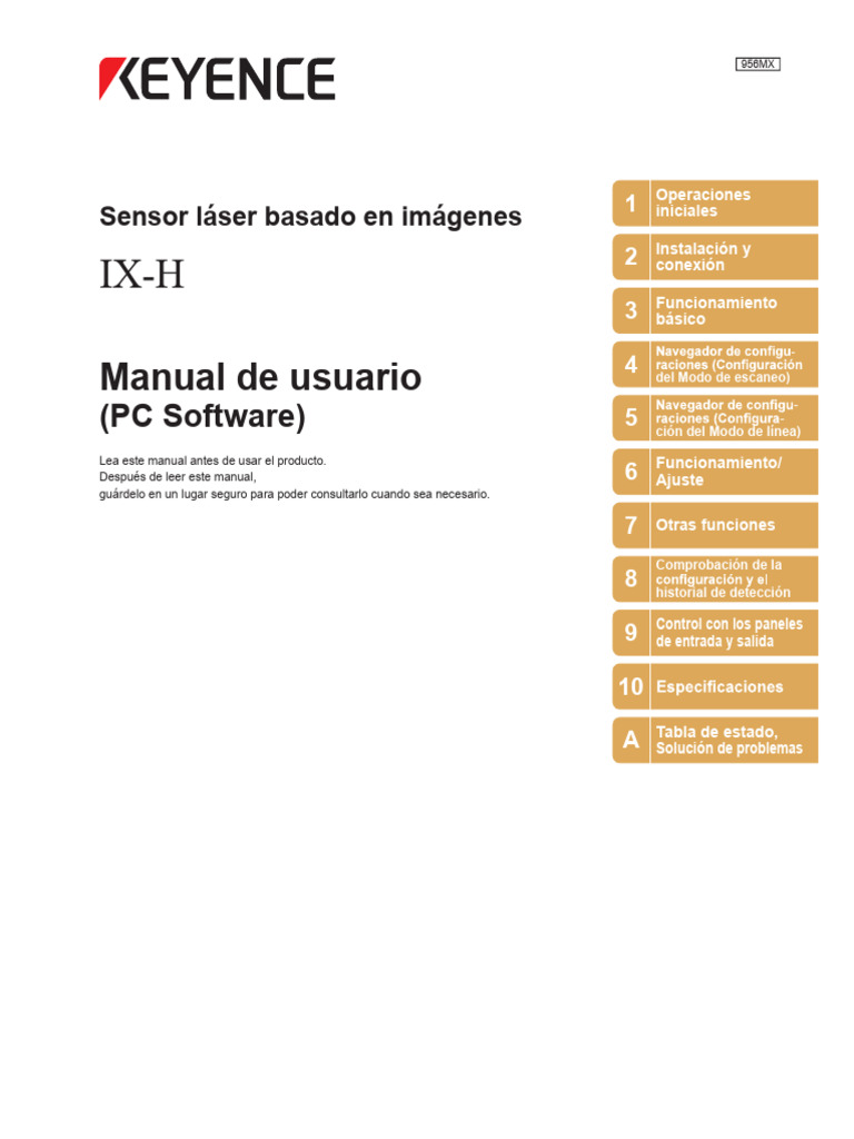 Manual de usuario del sensor IX-H | PDF | Software | Arranque