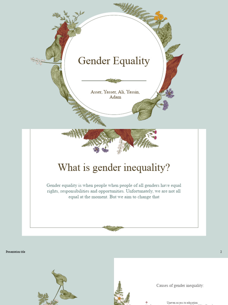 Addressing Gender Inequality in Egypt | PDF | Gender Studies | Gender ...