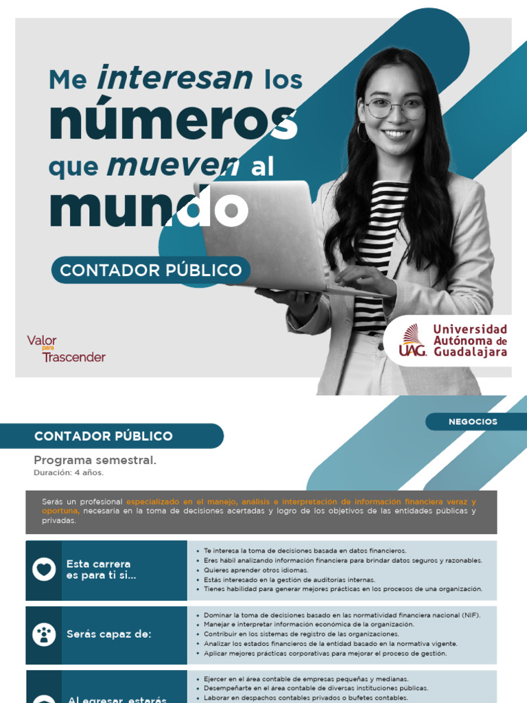 Programa de Contador Público UAG | PDF | Contador | Contabilidad