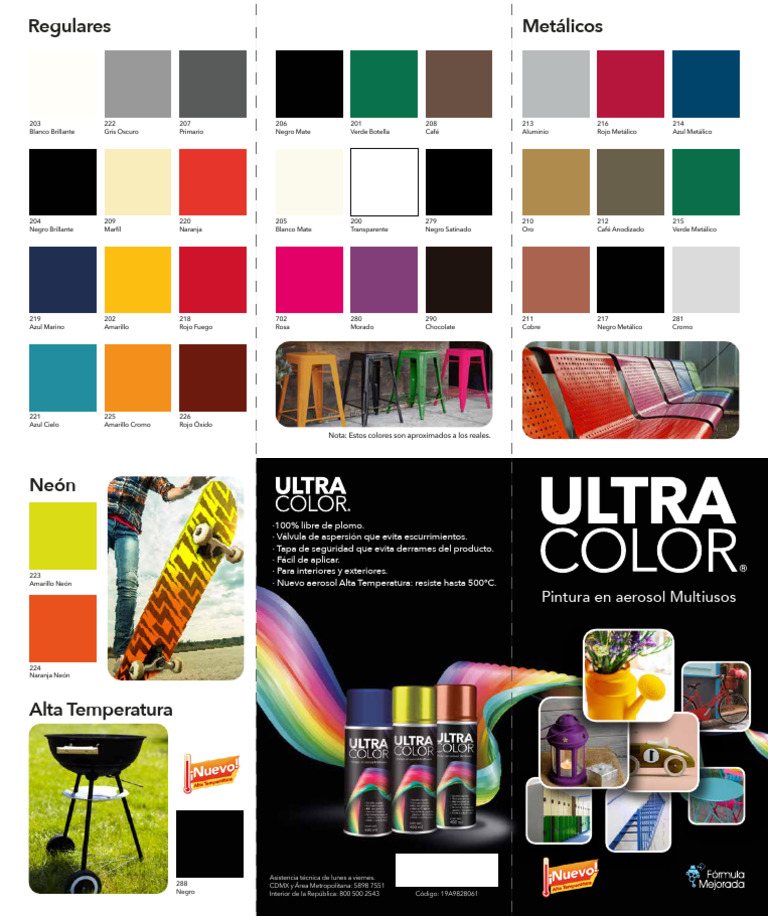 Colores y características de aerosoles | PDF
