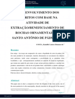 O Desenvolvimento Dos Distritos Com Base Na Atividade de Extração/beneficiamento de Rochas Ornamentais em Santo Antônio de Pádua - RJ