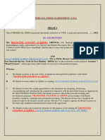 Commercial Term Agreement For Aviation