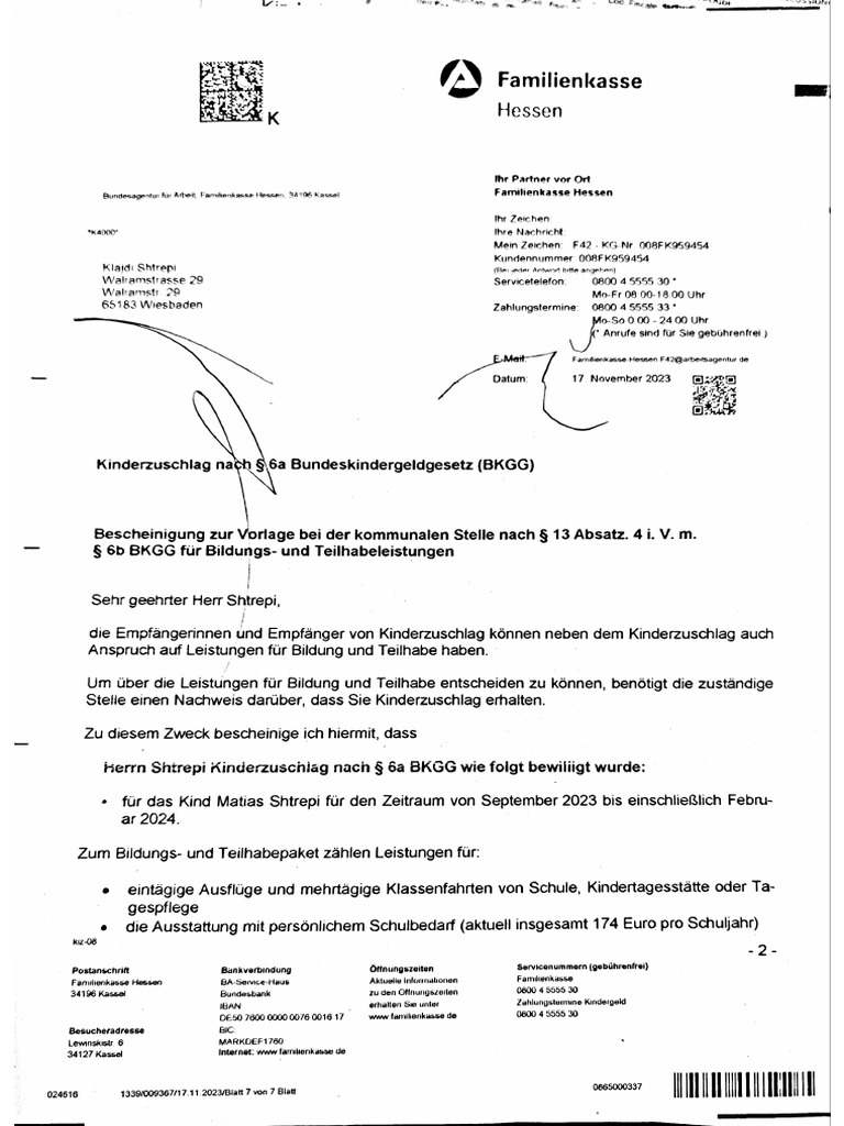 kinderzuschlag email adresse