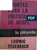 FEUERBACH, LUDWIG - Aportes para La Crítica de Hegel (OCR) (Por Ganz1912)