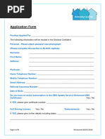 Kettonby Care Limited Application Form