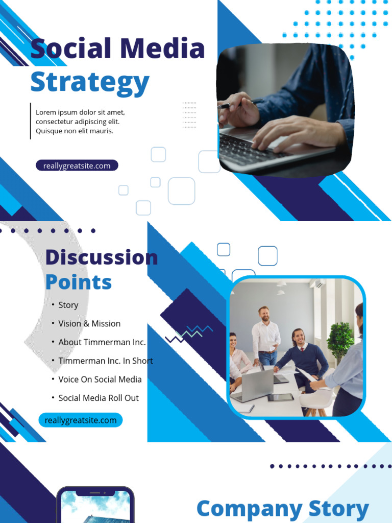 Blue Modern Social Media Strategy Presentation | PDF