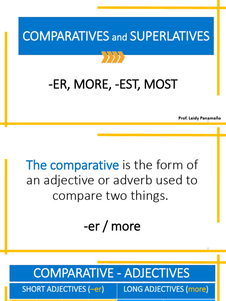 Understanding Comparatives and Superlatives | PDF | Adjective | Linguistics