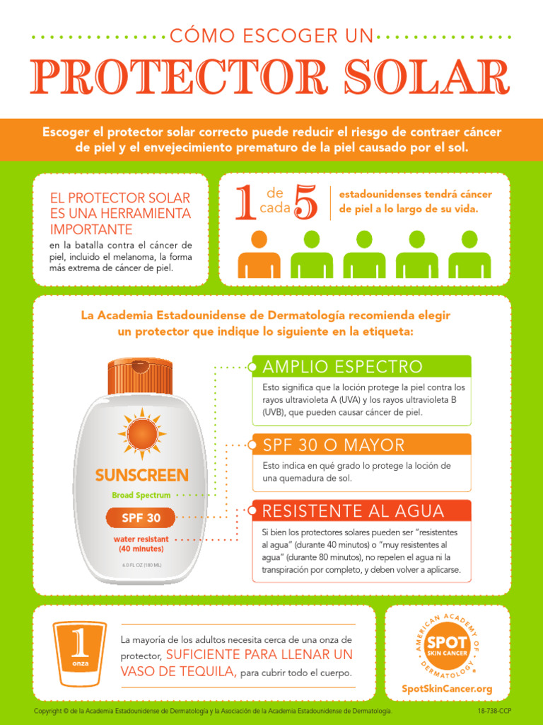 Spanish How To Select Sunscreen Infographic | PDF | Protector solar ...