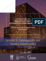 Catalogacion Por Tema y Clasificacion