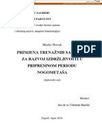 Primjena Trenažnih Sadržaja Za Razvoj Izdržljivosti U Pripremnom Periodu Nogometaša