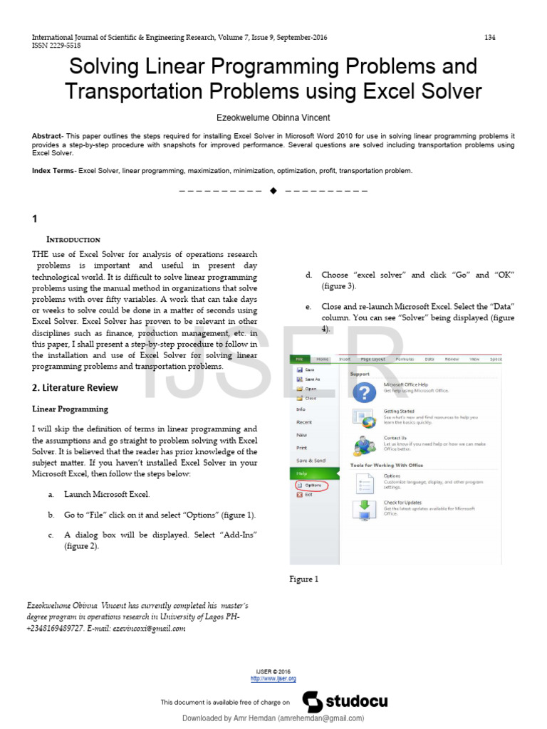 Solving Linear Programming Problems and Transportation Problems Using ...