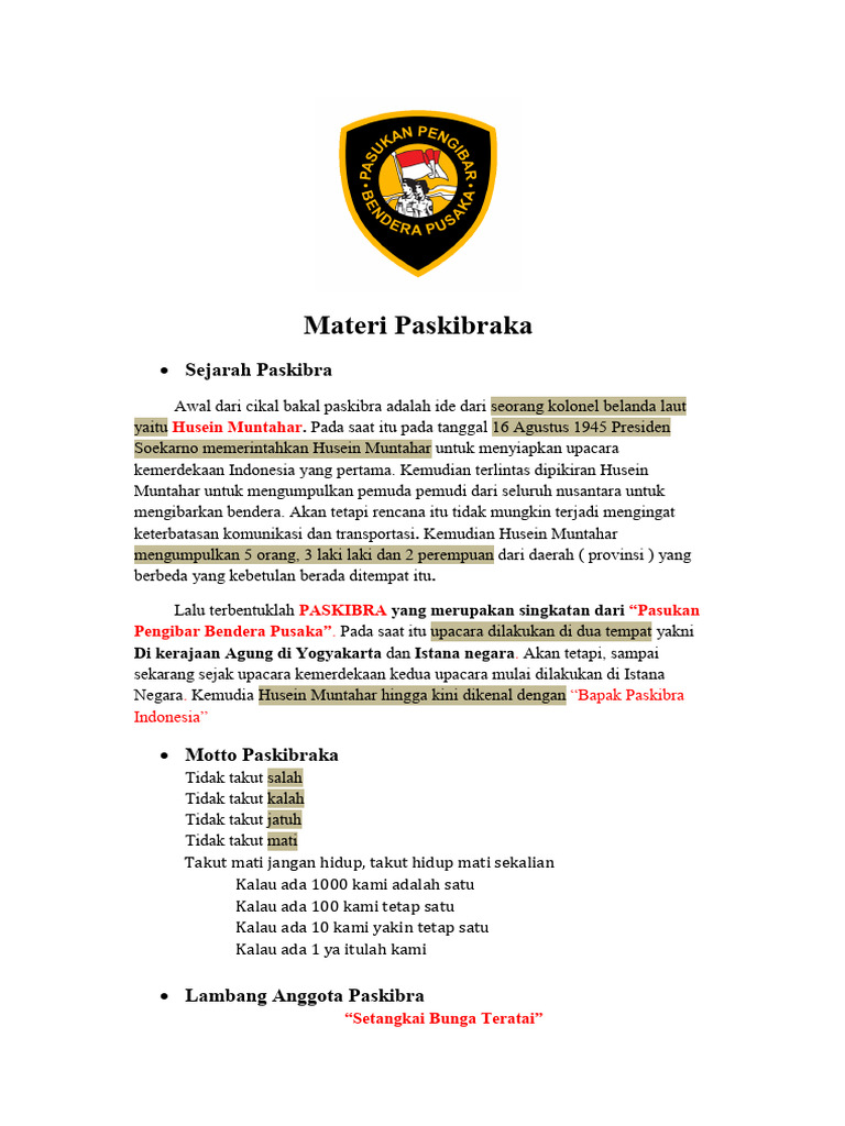 Paskibraka dalam pelatihan kedisiplinan