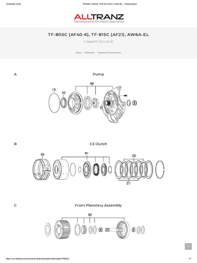 TF-80SC & TF-81SC Transmission Guide | PDF