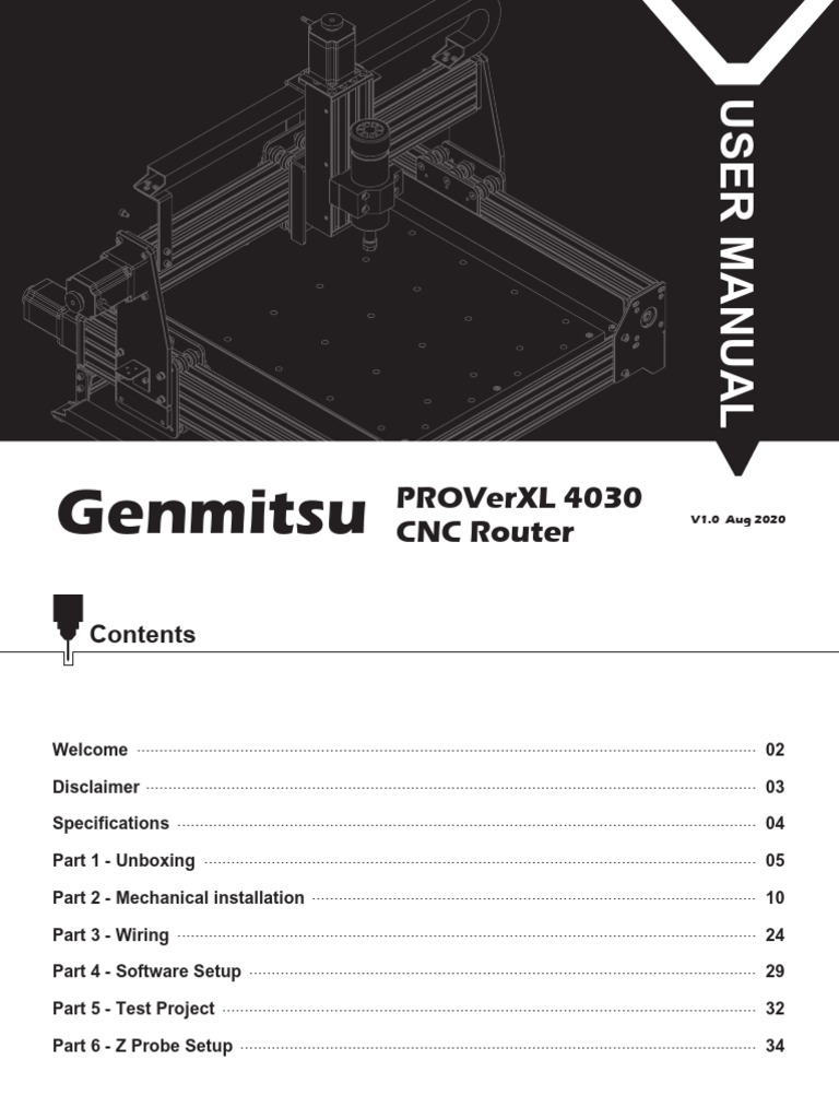 Genmitsu - 4030XLPROVer MANUALv1.01 | PDF | Electrical Connector