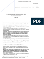 A Psicologia Na Clínica Dos Distúrbios Do Sono