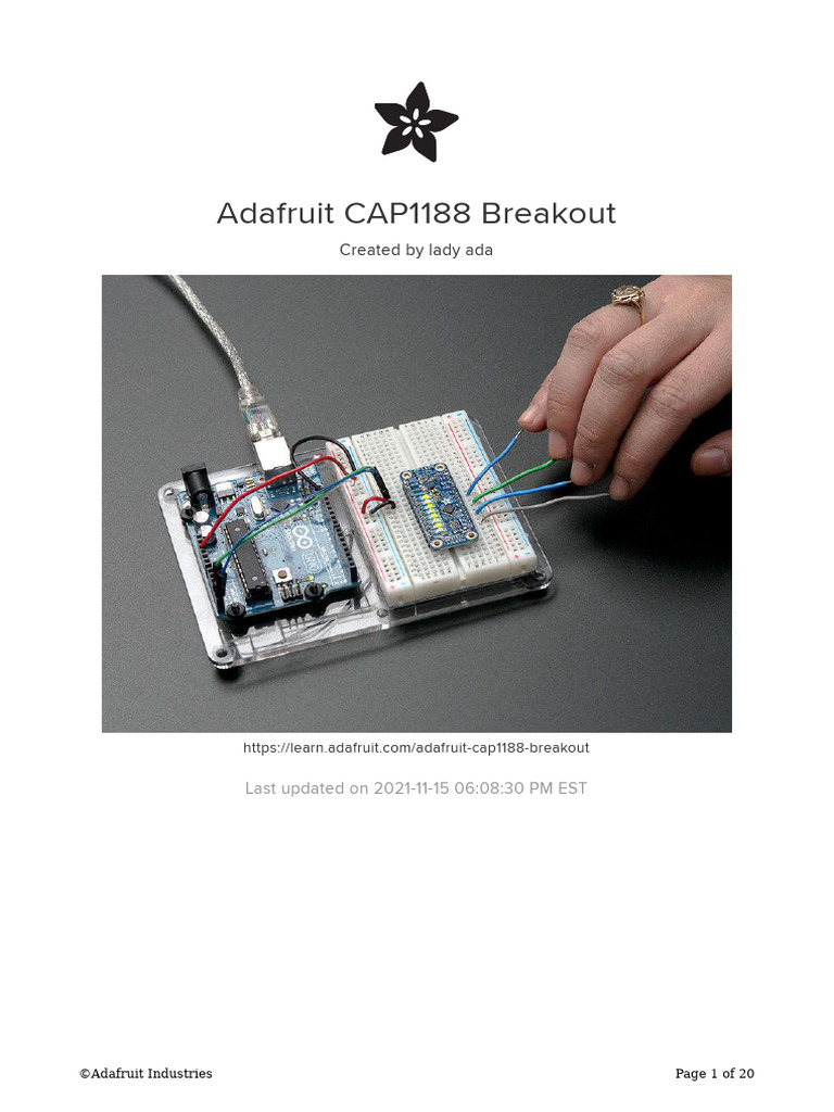 Adafruit CAP1188 Touch Sensor Guide | PDF | Arduino | Computing