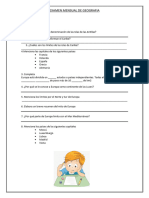 Examen Mensual de Geografia