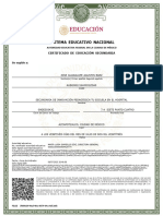 Sistema Educativo Nacional: Certificado de Educación Secundaria