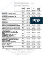 Lista de Precios Agregados 2023