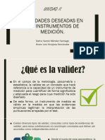 Unidad Ii Cualidades Deseadas en Los Instrumentos de Medición