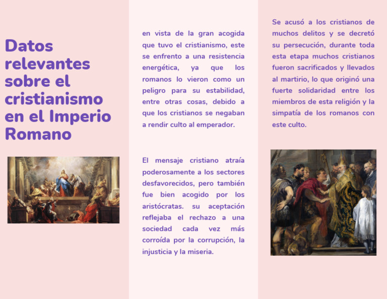 Datos Relevantes Sobre El Cristianismo en El Imperio Romano | PDF