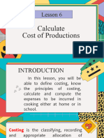 Lesson 6 Calculate Cost of Productions