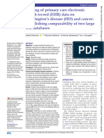 Pooling of Primary Care Electronic Health Record (EHR) Data On Huntington's Disease (HD) and Cancer: Establishing Comparability of Two Large UK Databases