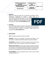 Procedimiento de Control de Documentos GESTION