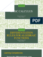 Differentiation Rules For Algebraic Functions