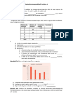 Evaluación de Matemática 5 Estadística