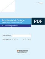 British Model College: A Level Programme