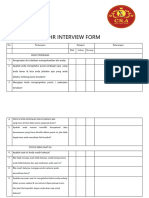 HR Interview Form