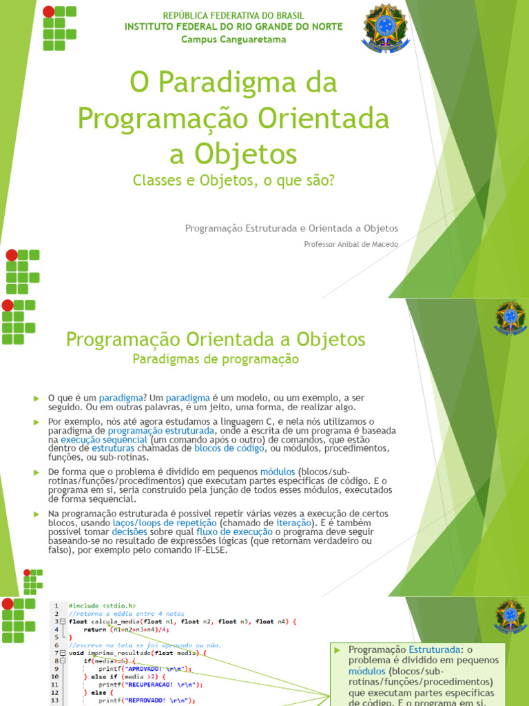 Paradigma da Programação Orientada a Objetos | PDF | Método ...