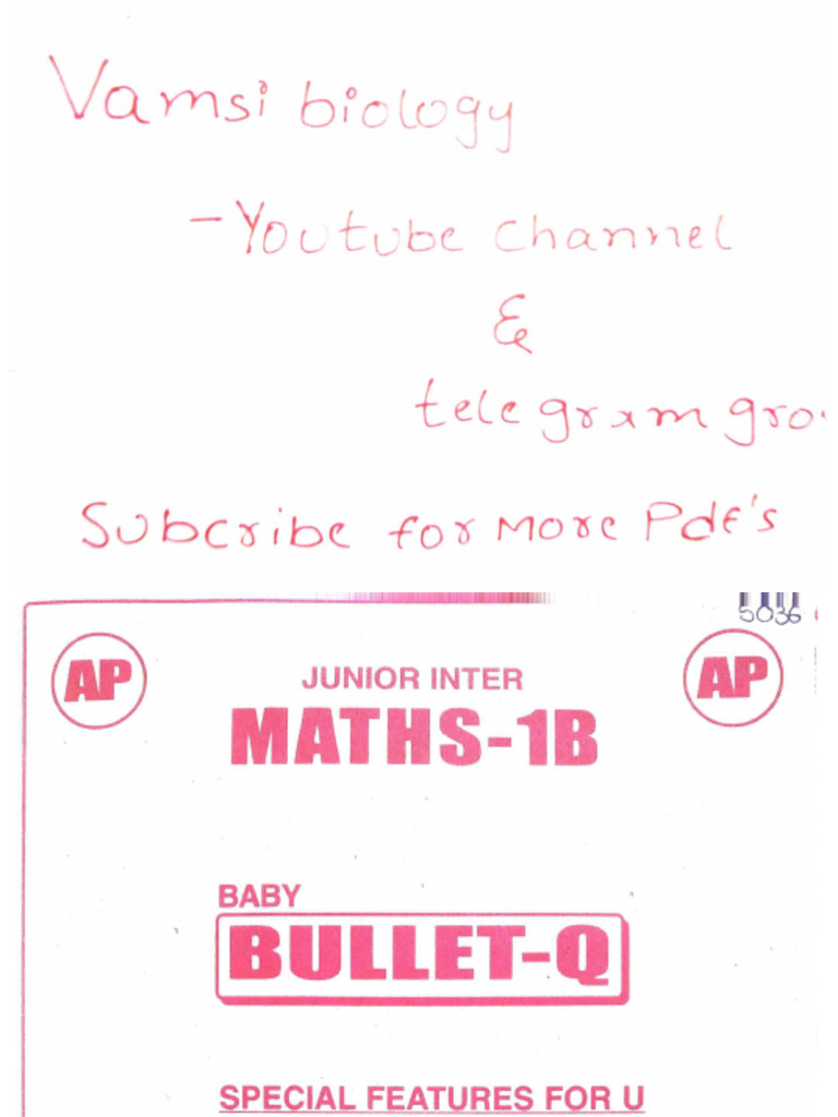 JR Maths 1b Bullet Baby Book | PDF | Geometry | Differential Geometry