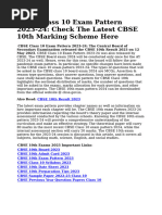 CBSE Class 10 Marking Scheme 2025-26 | PDF