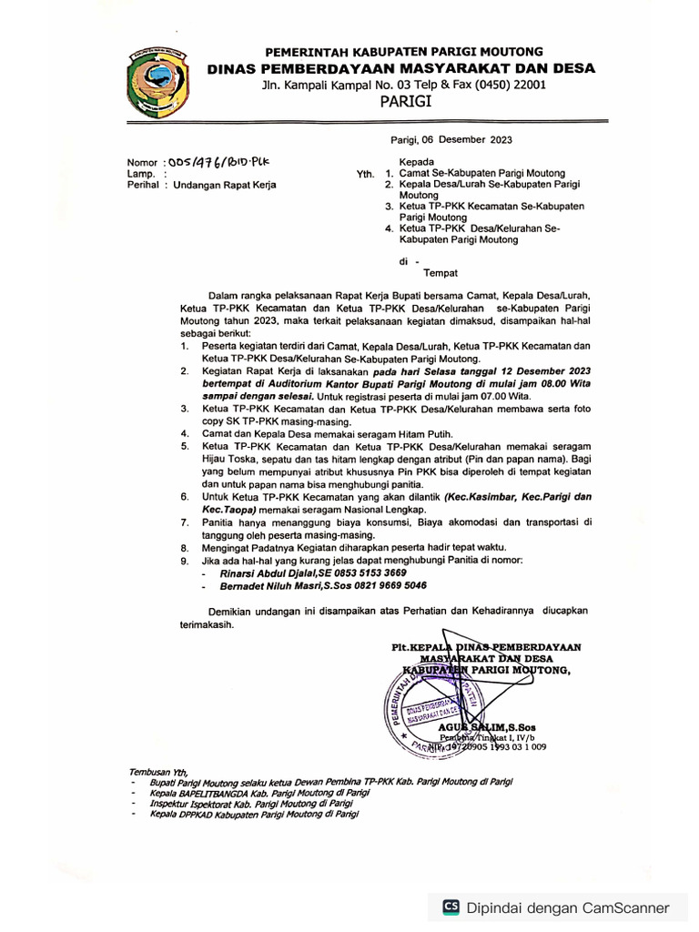 Surat Raker 2023 | PDF