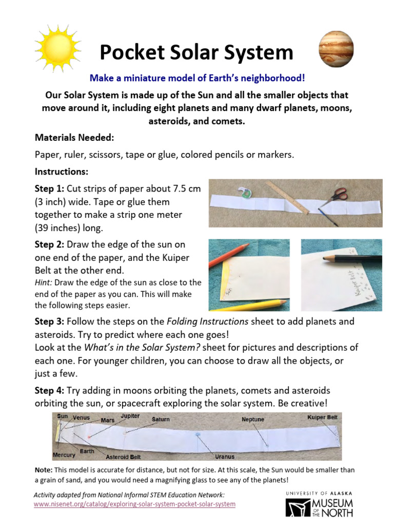 Pocket Solar System Activity | PDF | Solar System | Planets