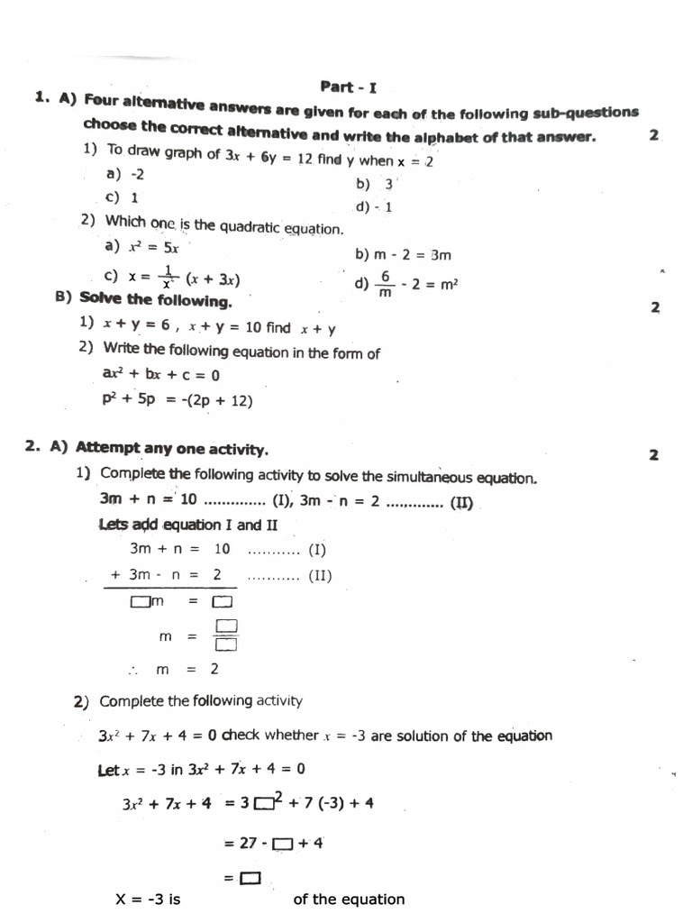 10th Unit Test | PDF