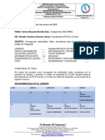 Comunicaciones Internas. Cronograma Cod Intergidad