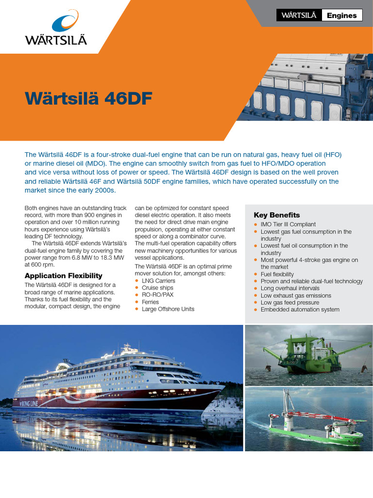 Wartsila 46df | PDF | Marine Propulsion | Engines