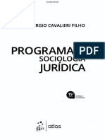 Programa Sociologia Juridica Cavalieri 15.ed